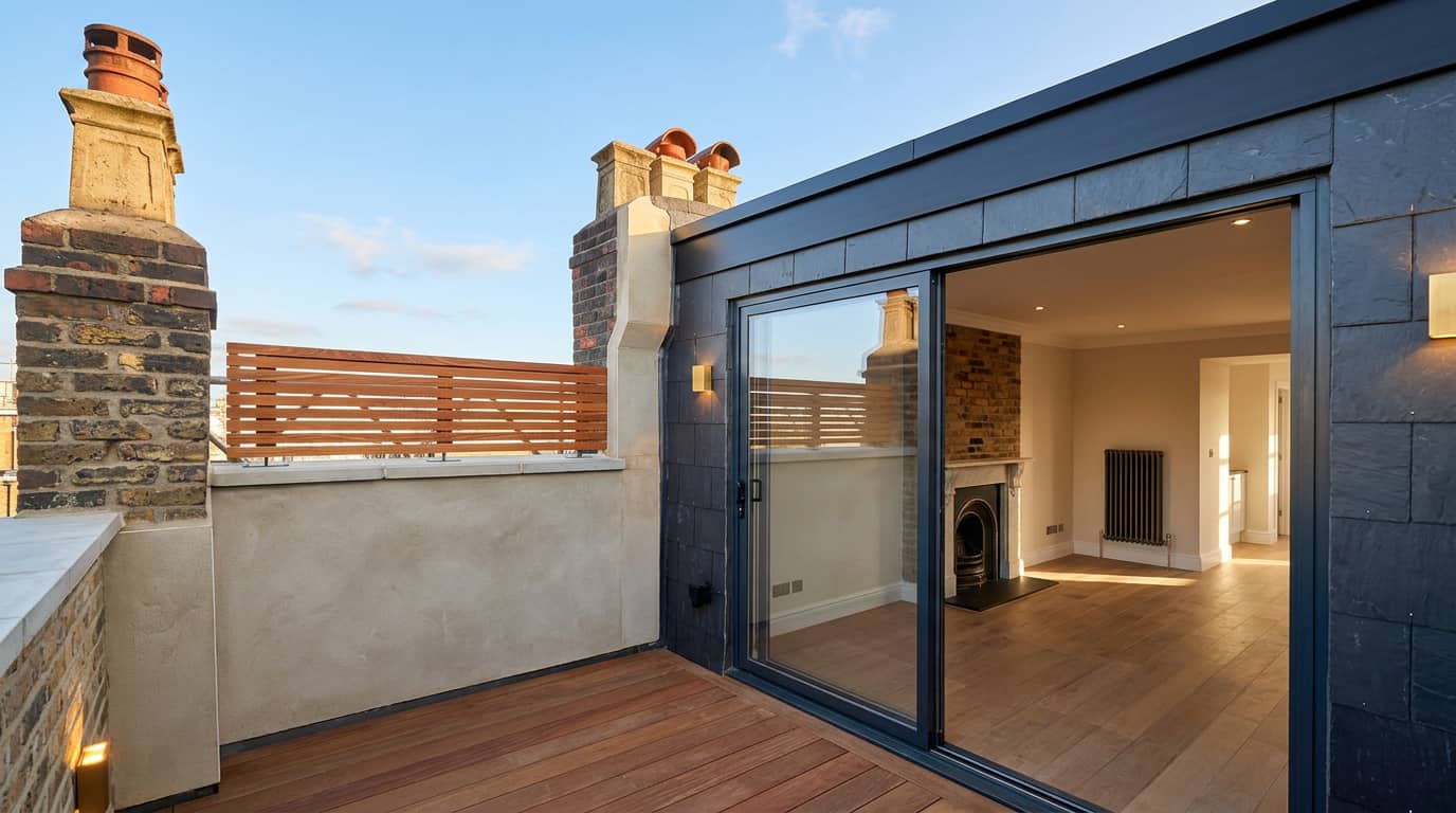 Rooftop Terrace 1600 - Loft conversion project by SpaceRise Lofts